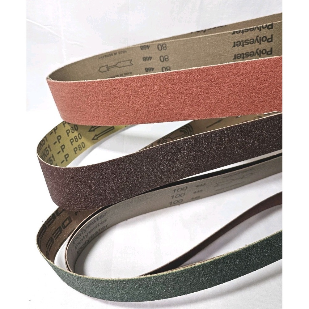 2" X 42" Flexible Multipurpose Sanding Belts 6 Pack Variety (2)100, (4 Varies)80